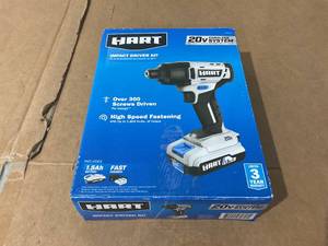 lot 227 image: HART 20-Volt Cordless Impact Driver Kit, (1) 1.5Ah Lithium-Ion Battery, Gen 2