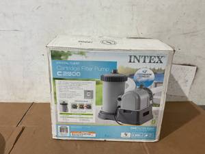 lot 279 image: INTEX C2500 Krystal Clear Cartridge Filter Pump for Above Ground Pools 2500 GPH Pump Flow Rate