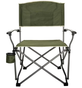lot 122 image: Slumberjack Lone Mesa Quad Folding Directors Chair, with Beverage Holder