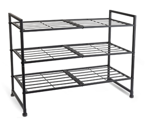 lot 132 image: Mainstays 3 Tier Metal Shoe Rack