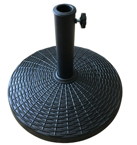 lot 152 image: Mainstays 22 lbs Black Round Powder Coated Resin Patio Umbrella Base