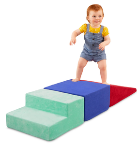 lot 293 image: Battat Squishy Stack Climbers 3 Foam Multicolor Play Shapes, Toddler and Preschool Toys