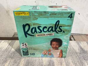 lot 140 image: Rascals Premium Diapers CoComelon Edition Size 4, 148 Count