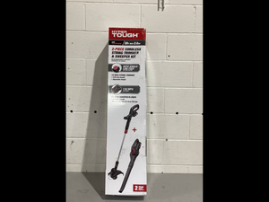lot 606 image: Hyper Tough 20V Max Cordless Combo Kit, 10 String Trimmer & 130Mph Sweeper