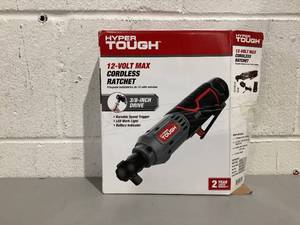 lot 419 image: Hyper Tough 12V Max Lithium-Ion Cordless 38 Ratchet