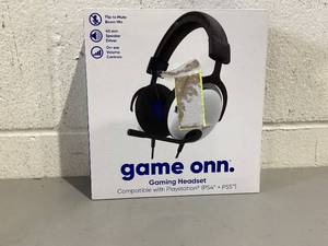 lot 433 image: Game Onn. PlayStation Wired Video Game Headset with 3.5mm Connector, Flip-to-Mute Mic