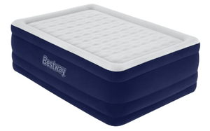 lot 186 image: Full Size Bestway Tritech 24 Air Mattress Antimicrobial Coating with Built-in AC Pump