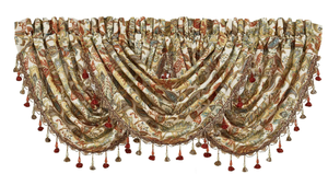 lot 535 image: LOT OF 2 Five Queens Court August Window Waterfall Valance