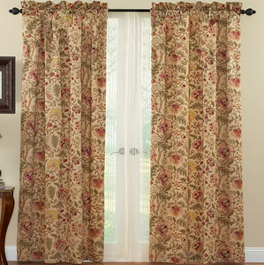 lot 550 image: LOT OF 2 Waverly Imperial Dress Light-Filtering Rod Pocket Single Curtains