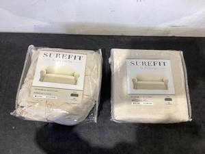 lot 549 image: SureFit Cotton Duck Canvas Sofa Slipcovers, Sofa Cover