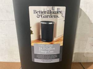 lot 288 image: Better Homes & Gardens 14.5 Gallon Trash Can, Plastic Step On Kitchen Trash Can