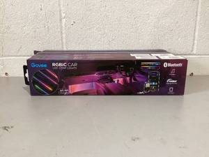 lot 477 image: LOT OF 4 Govee LED RGBIC Interior Car Lights, APP and Remote Control, Music Sync Feature, 16 Million Light Color with Silicone Coating