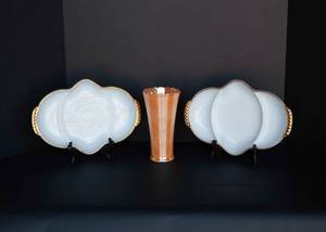 lot 79 image: Vintage Fire King Relish Dishes