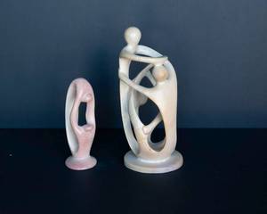 lot 45 image: African Abstract Soapstone Sculptures Lot 1