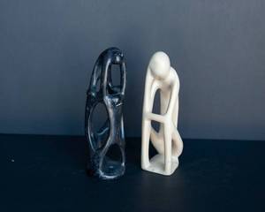 lot 47 image: African Abstract Soapstone Sculptures Lot 3