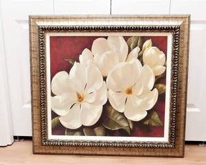 lot 140 image: Wall Decor of Magnolia Flowers
