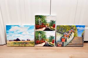 lot 149 image: Four Canvas Wrap Prints of Joyce Johannes Art