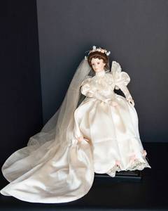 lot 111 image: Vintage Wedding Doll #1