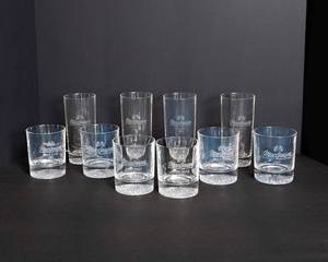 lot 195 image: Crystal Highball and Lowball MacGregor Glasses