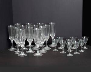 lot 233 image: Champagne and Cordial Glasses