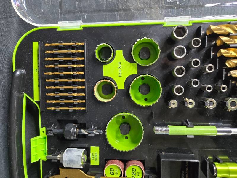 OＢTセットになります。 Kawasaki 116-Piece Titanium Power Drill Bit Set - Handy Tool