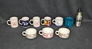 lot 83 image: Group of 10 Assorted Mugs and Drinking Cups