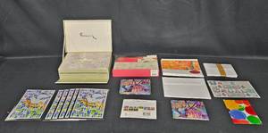 lot 95 image: Assorted Cards & Stationery Set in Decorative Box - Includes Various Designs