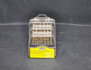 lot 96 image: 21 Piece Titanium Drill Bit Set - Summit Forge