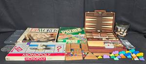 lot 99 image: Collection of 5 Board Games - UPWORDS, PROBE, and MONOPOLY