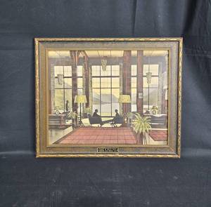 lot 41 image: Vintage Framed Print of Prince of Wales Hotel - Waterton Lakes National Park