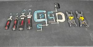 lot 163 image: Assortment of Clamps and Tie-Down Straps - Husky and Other Brands