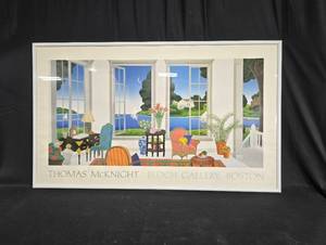 lot 210 image: Framed Thomas McKnight Poster - Bloch Gallery, Boston - 32 x 54