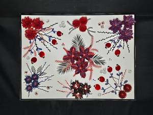 lot 212 image: Floral Artwork - Mixed Media Design - 30x40