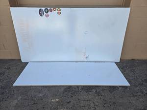 lot 213 image: Lot of 2 Laminate White Panels - 49x97 & 30x84