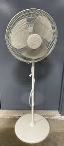 lot 15 image: Lasko Stand Fan - White Adjustable Height