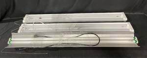 lot 58 image: Set of 4 Philips 15 Watt Cool White T8 Fluorescent Light Bulbs with Fixtures