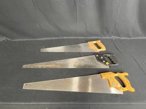 lot 156 image: Set of 3 Vintage Stanley Hand Saws - Various Sizes