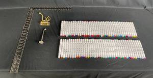 lot 204 image: Marker Pen Broad & Fine Set - Chalky Crown Various Colors, Hook Set & Stanley 90 Degree Metal Ruler