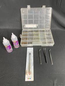 lot 206 image: Complete Crafting Kit with Hot Fix Glass Rhinestones, Tools, and Glue