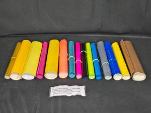 lot 226 image: Lot of 15 Assorted Vinyl Rolls for Cutting Machines