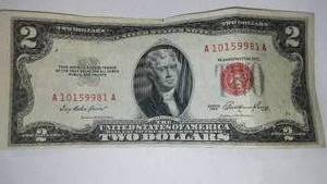 lot 388 image: Two Dollar Red Seal Note 1953 Series.