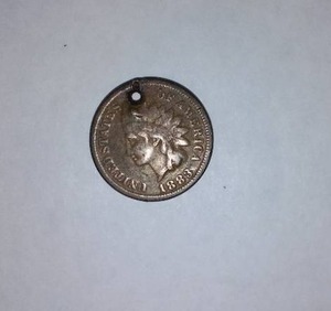 lot 401 image: INDIAN HEAD One Cent Penny 1883.