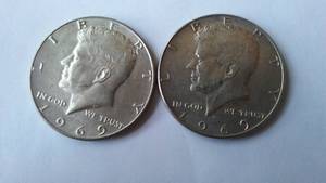lot 436 image: Kennedy 1969 Silver HALF Dollar (2).