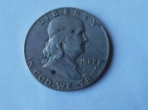 lot 444 image: Franklin 1962 Half Dollar.