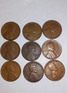 lot 495 image: Lincoln WHEAT One Cent Penny (9).