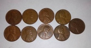 lot 496 image: Lincoln WHEAT One Cent Penny (9).