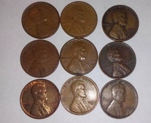 lot 497 image: Lincoln WHEAT One Cent Penny (9).