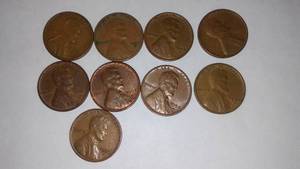 lot 503 image: Lincoln WHEAT One Cent Penny (9)..