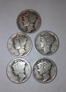 lot 526 image: MERCURY Silver Dime (5).