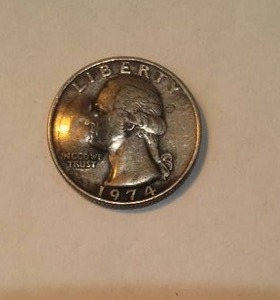 lot 541 image: Washington 1974 Silver Quarter.